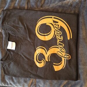 New Black T-Shirt with Gold '39 Forever' Print